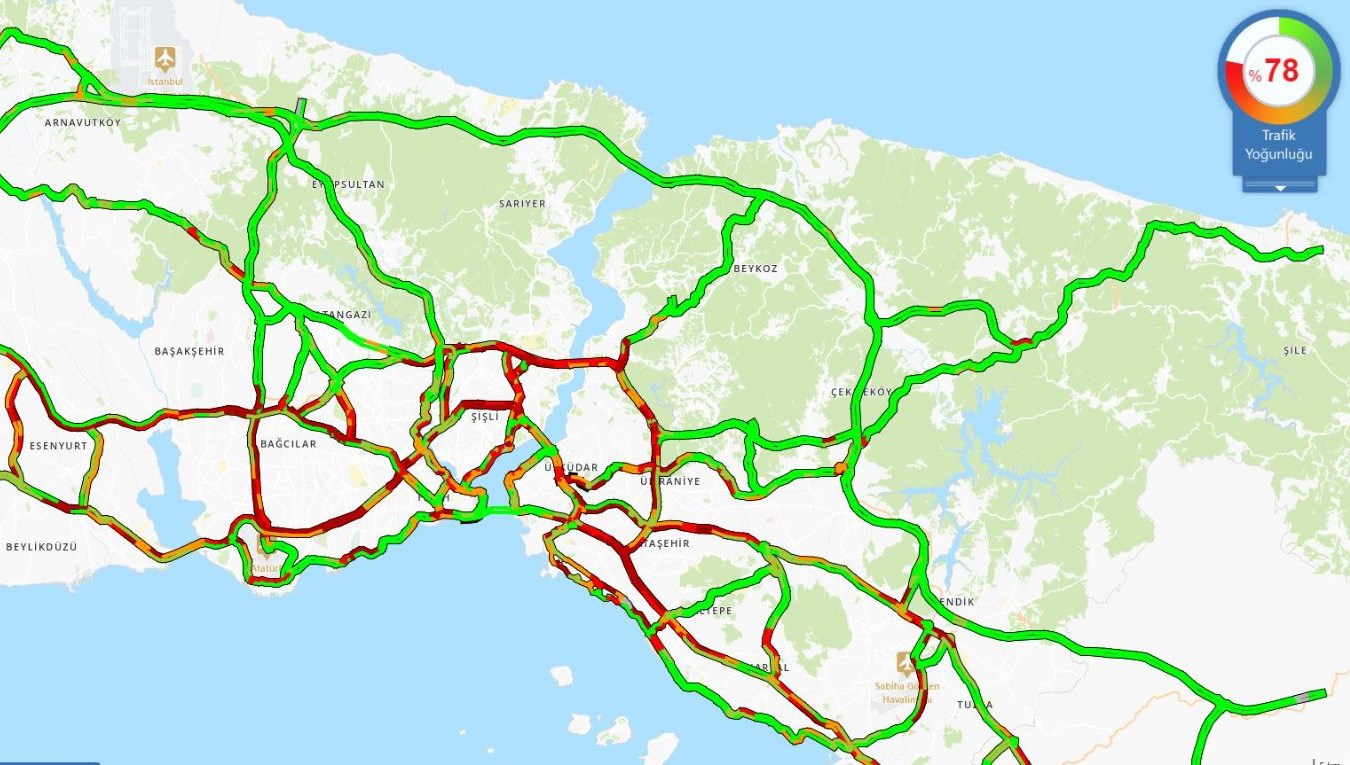 İstanbul trafiğinde “tatil” yoğunluğu: Yüzde 78’e yükseldi